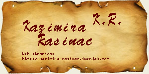Kazimira Rasinac vizit kartica